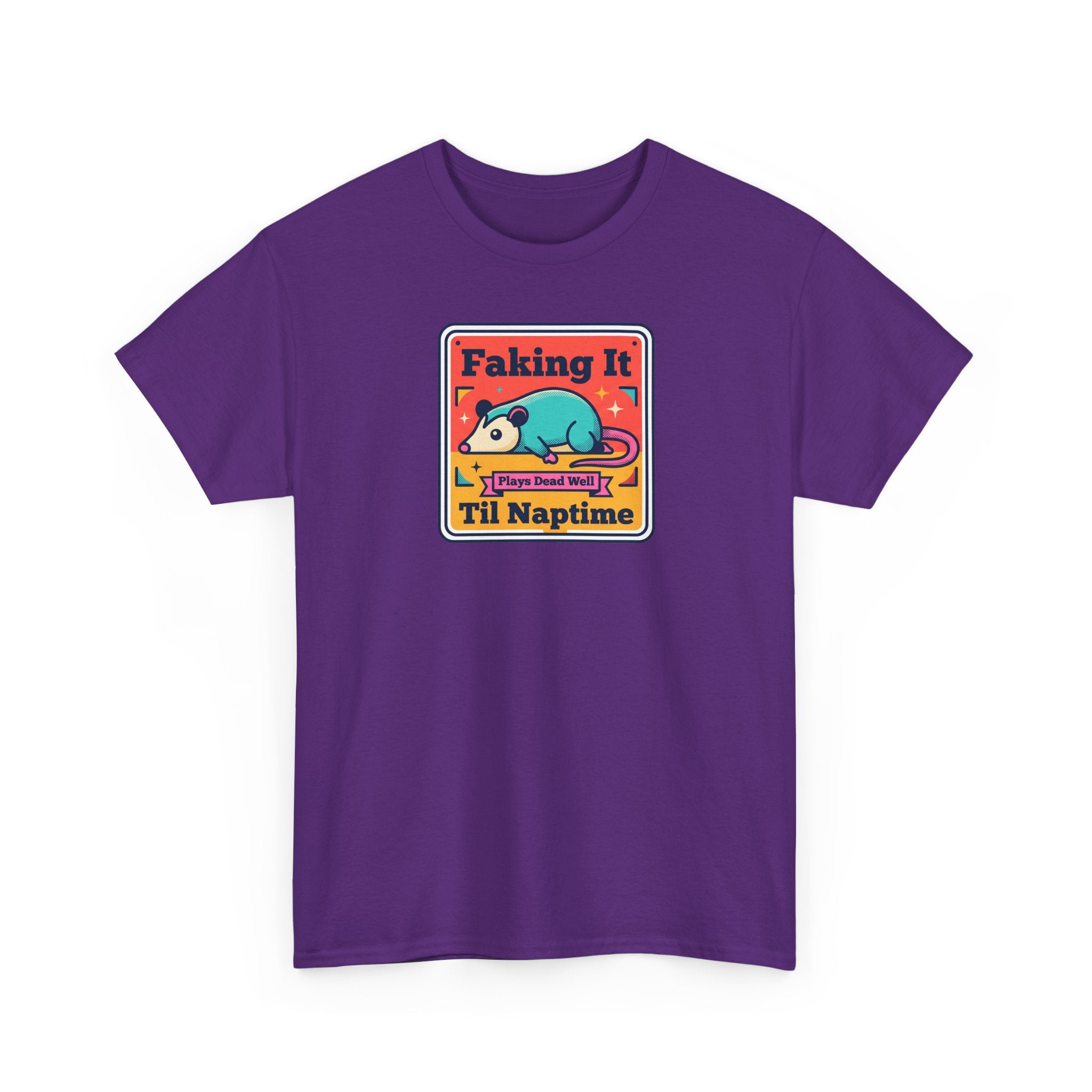 Faking It Til Naptime T-Shirt | Funny Sleeping Panda Tee | Cute Retro Humor Gift for Tired People