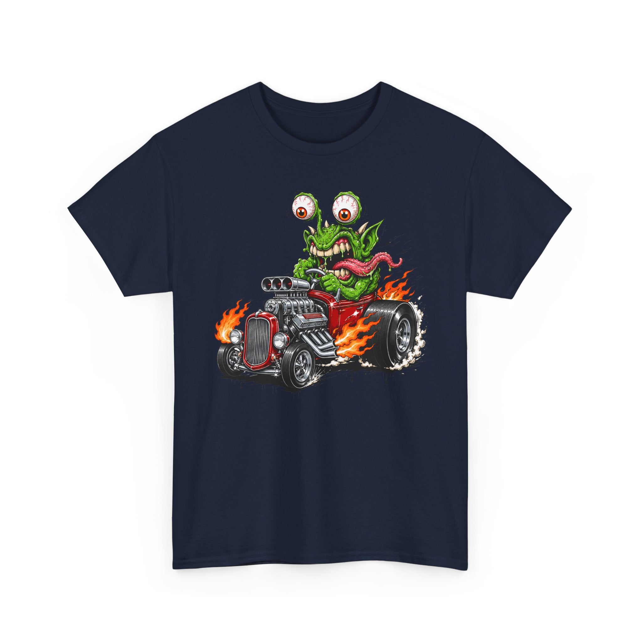 Wild-Eyed Monster Hot Rod Tee | Kustom Kulture Car Art, Unisex Retro Graphic T-Shirt Gift