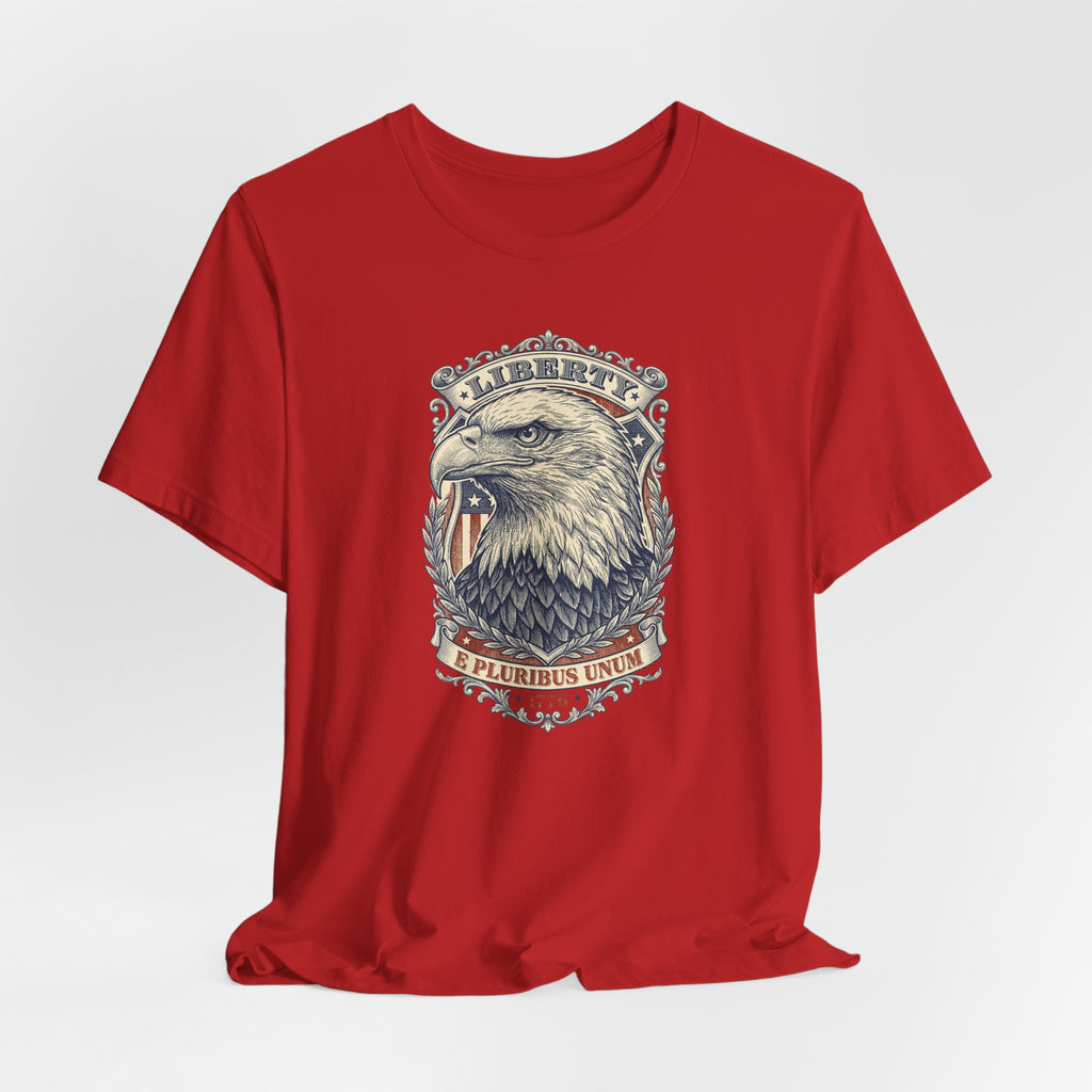 Liberty Bald Eagle tee | Eagle Head Graphic Shirt, E Pluribus Unum design