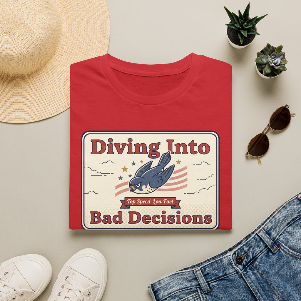Diving Into Bad Decisions T-Shirt | Retro Shark Graphic