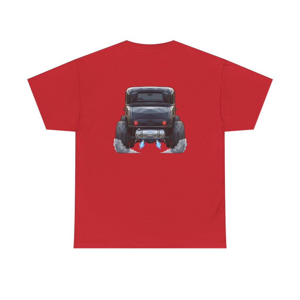 Vintage Hot Rod Front and Rear Tee | Classic Car Graphic Shirt