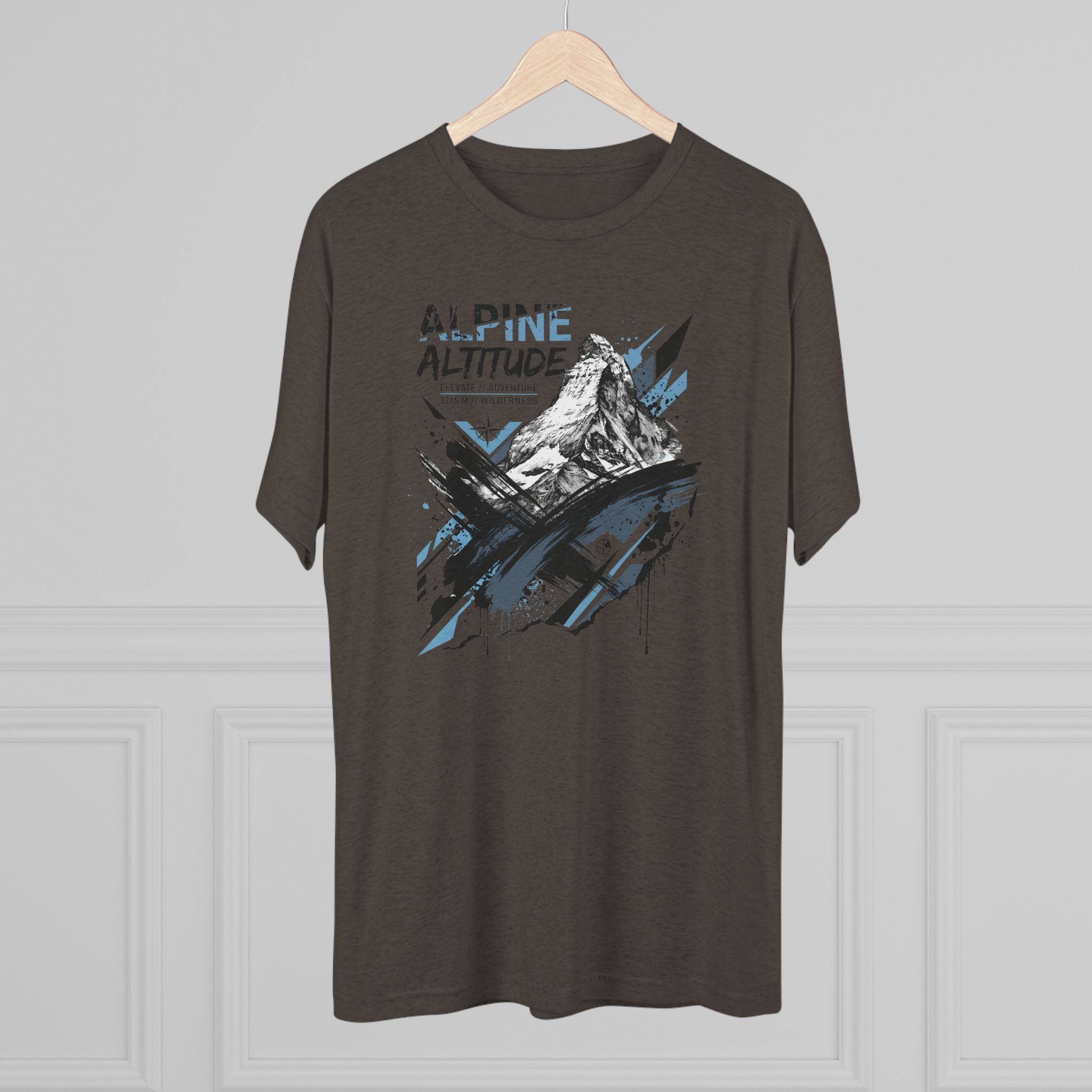 Alpine Altitude T-Shirt Mountain Peak Illustration Graphic Tee Hiking Gift Outdoor Nature Adventure Unisex