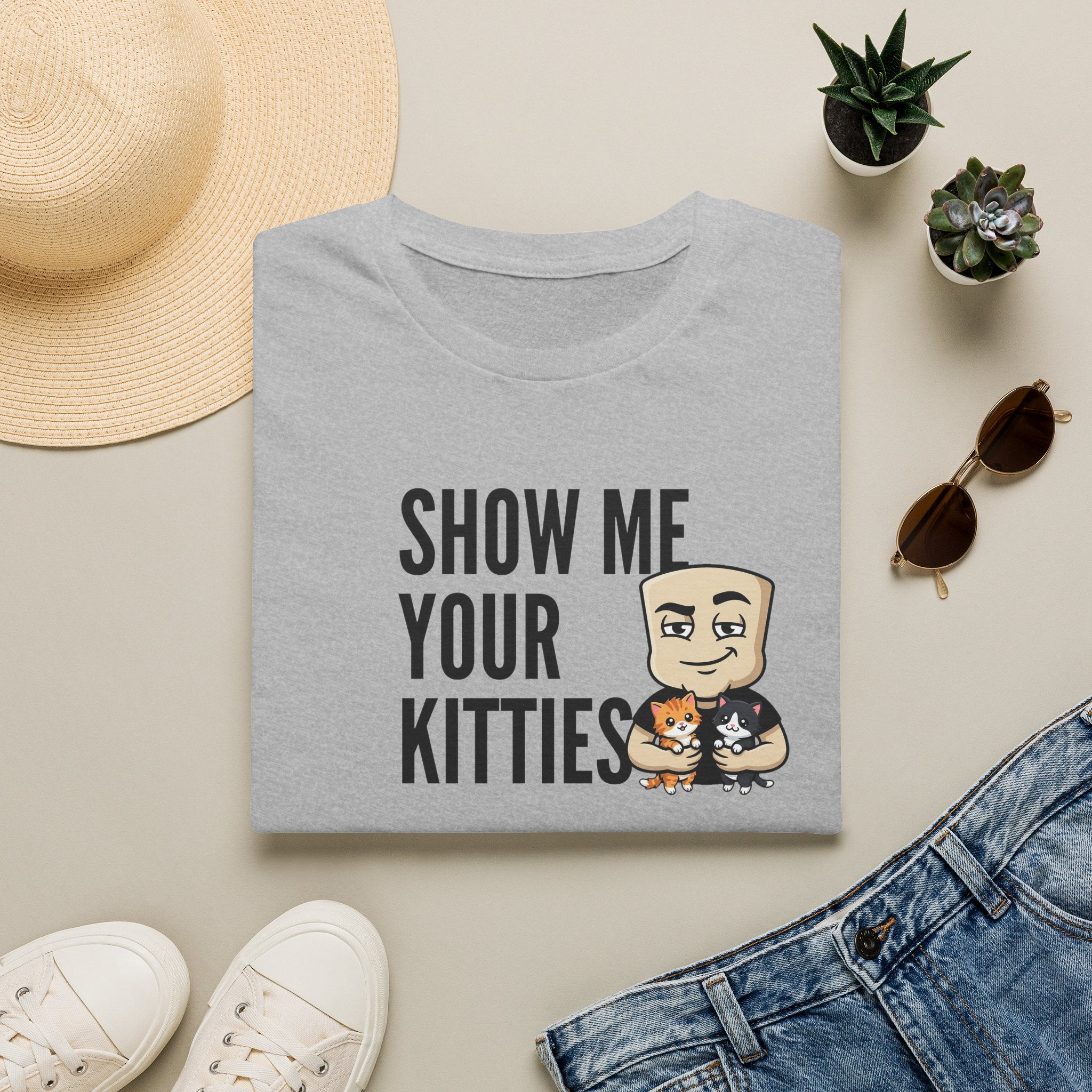 Show Me Your Kitties T-Shirt | Funny Cat Tee | Cute Kitten Lover Novelty Humor Gift
