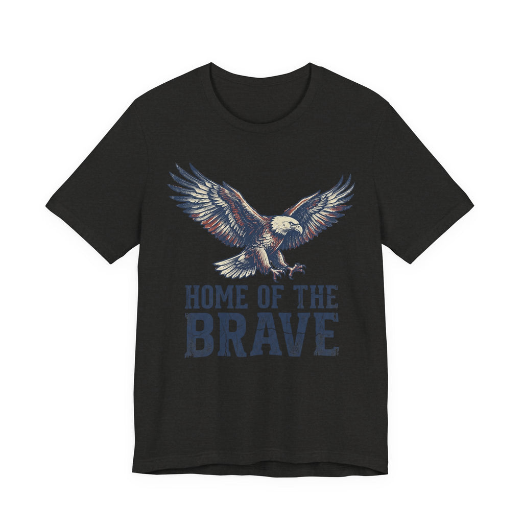 Home of the Brave Bald Eagle T-Shirt — Patriotic Americana Graphic Tee