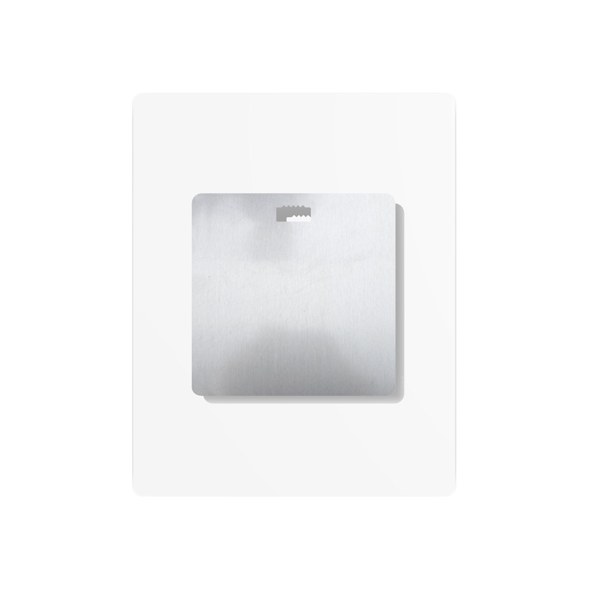 Brushed aluminum metal wall art sign back, square with hanging hole