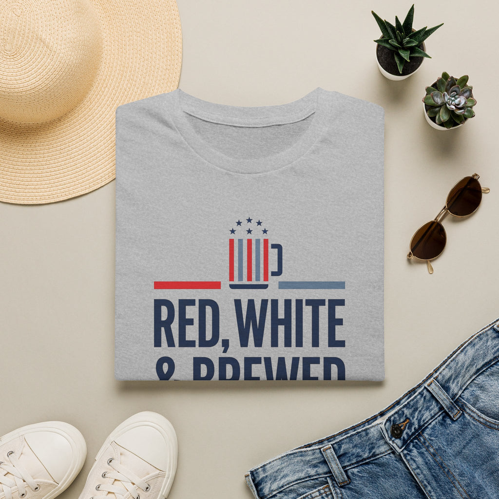 Red White & Brewed T-Shirt | Patriotic Beer Lover Tee, 4th of July Gift, Independence Day Unisex Shirt, USA Pride Graphic Tee