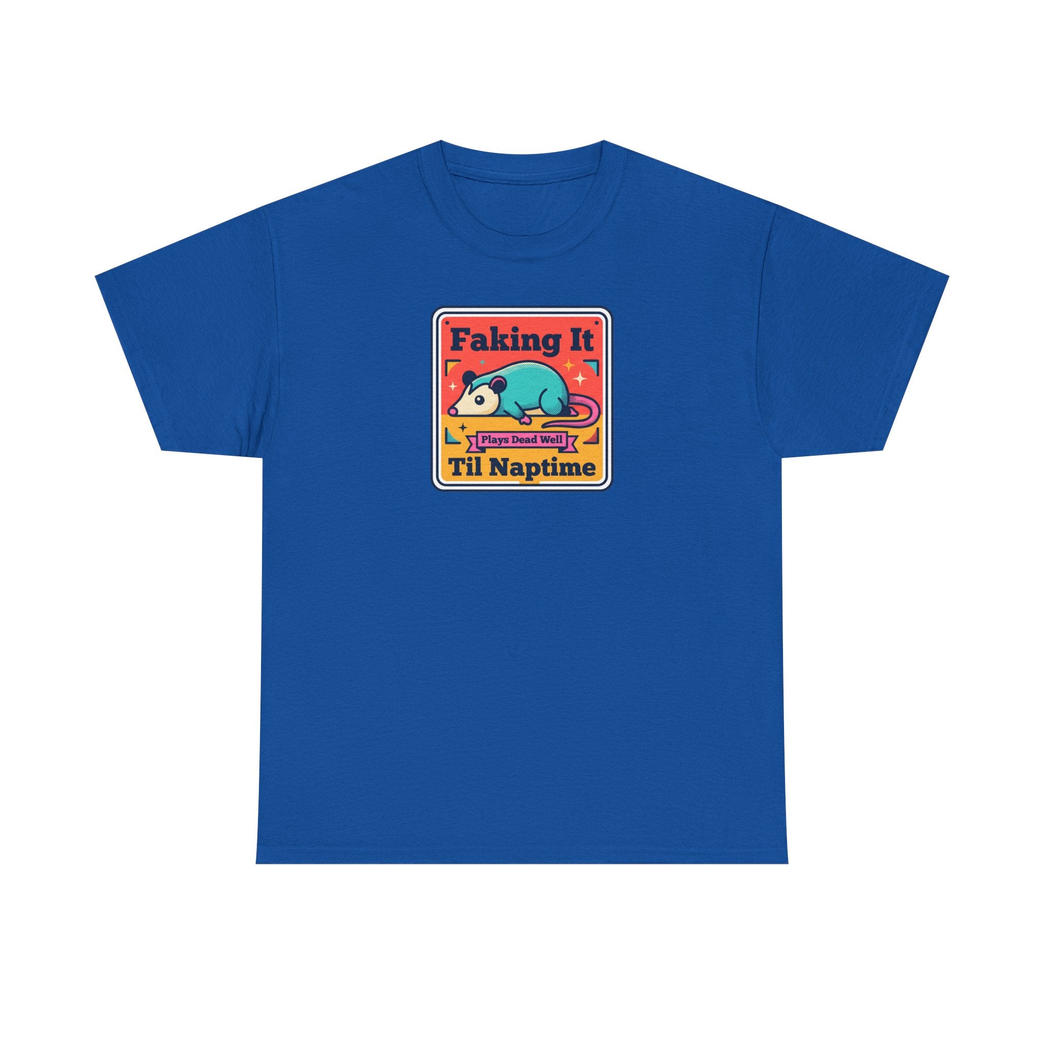 Faking It Til Naptime T-Shirt | Funny Sleeping Panda Tee | Cute Retro Humor Gift for Tired People