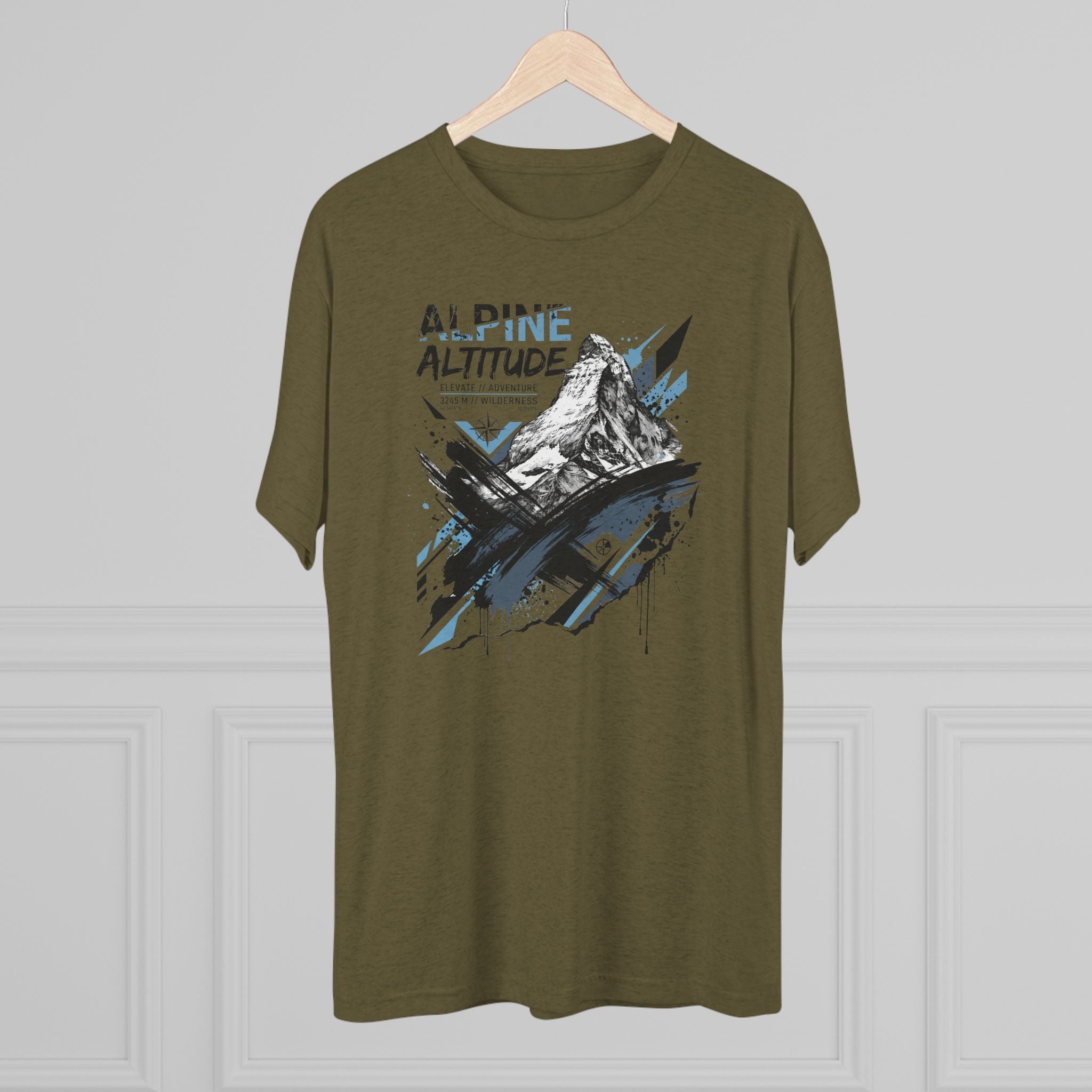 Alpine Altitude T-Shirt Mountain Peak Illustration Graphic Tee Hiking Gift Outdoor Nature Adventure Unisex