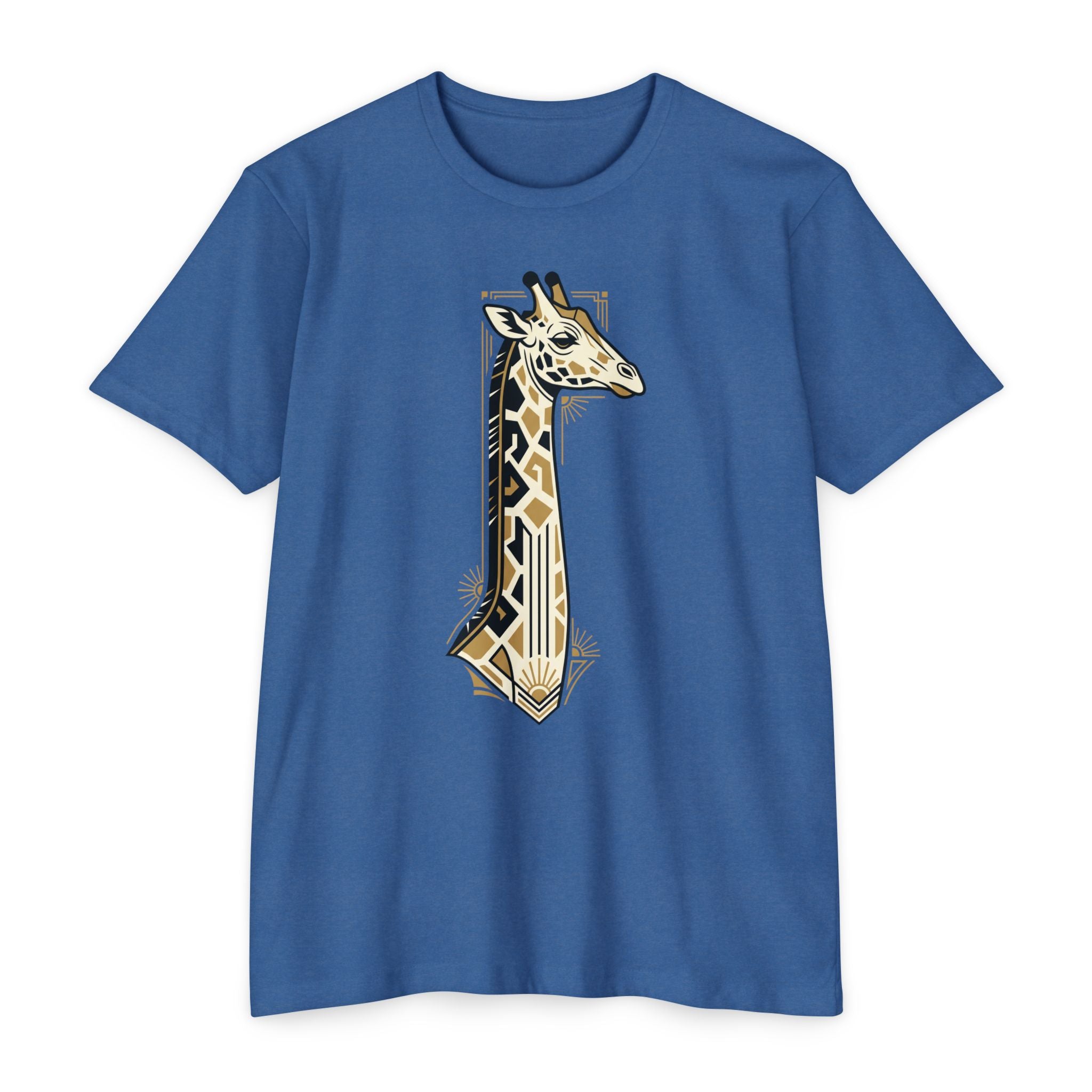 Giraffe T-Shirt Art Deco Geometric Safari Illustration Graphic Tee Animal Lover Gift Unisex