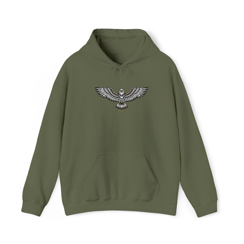 Rhinestone Eagle Hoodie | Sparkle Bird Chest Design, Unisex Embellished Sweatshirt, Eagle Gift Pullover