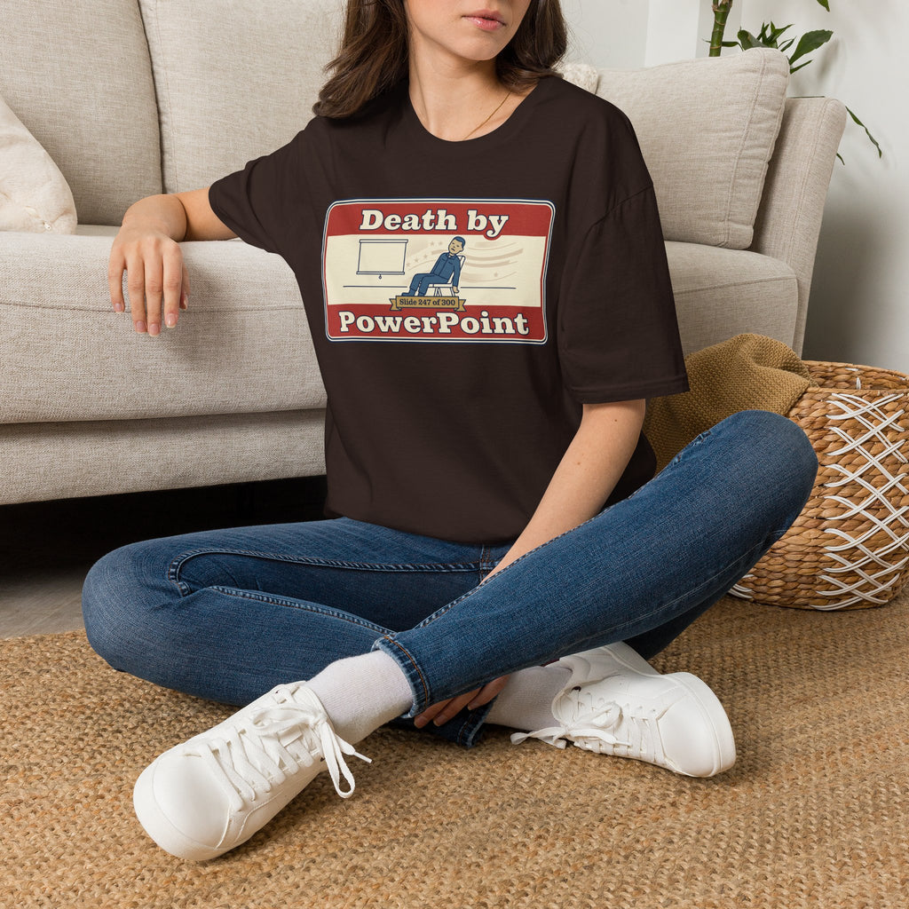 Death by PowerPoint T-Shirt | Funny Presentation Humor Tee