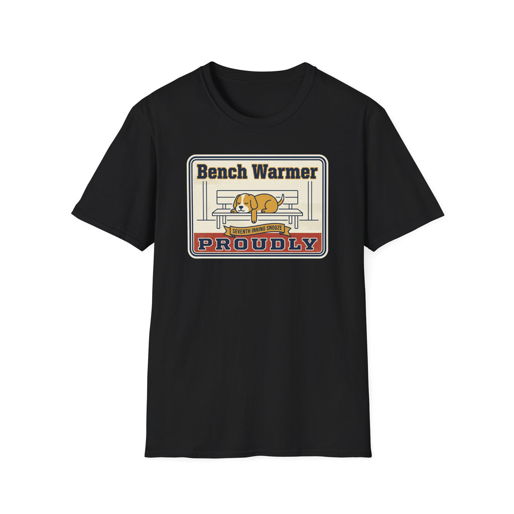 Funny Lazy Dog T-Shirt | Bench Warmer Sarcastic Humor Tee